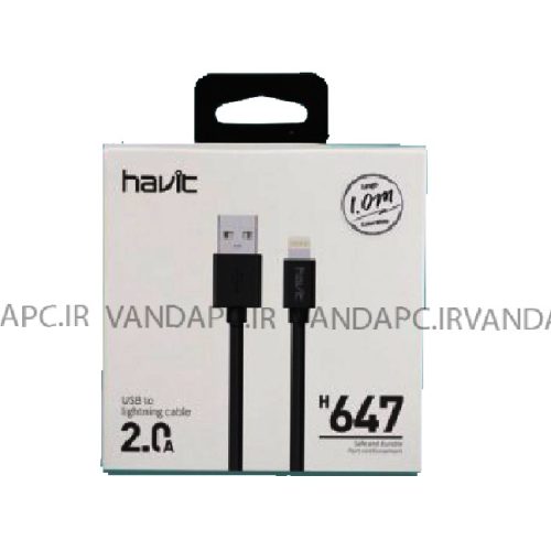 کابل شارژر آیفون حرفه ایی هویت مدل 647 کابل شارژر آیفون حرفه ایی هویت مدل 647
